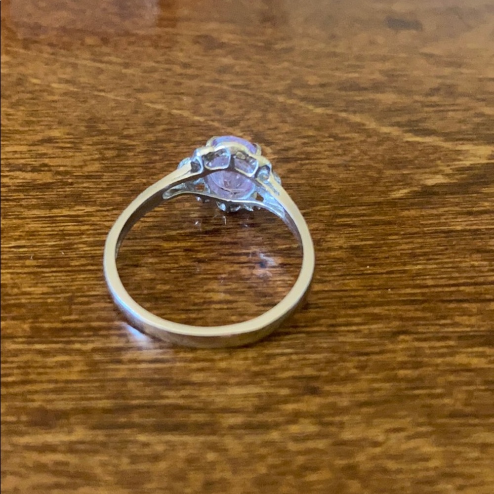 Sterling silver amethyst stone ring - Picture 3 of 5